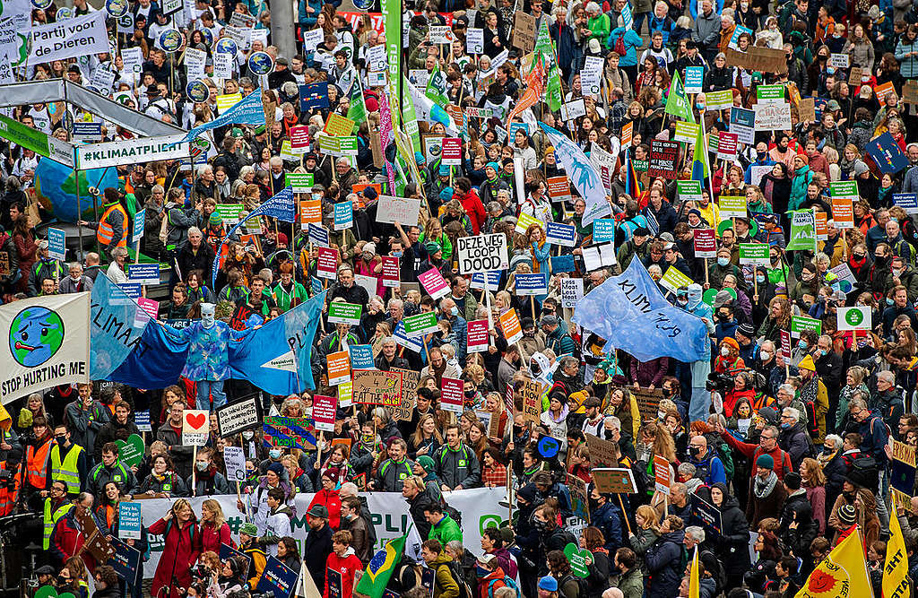 COP26 global day of Climate Action in Amsterdam.