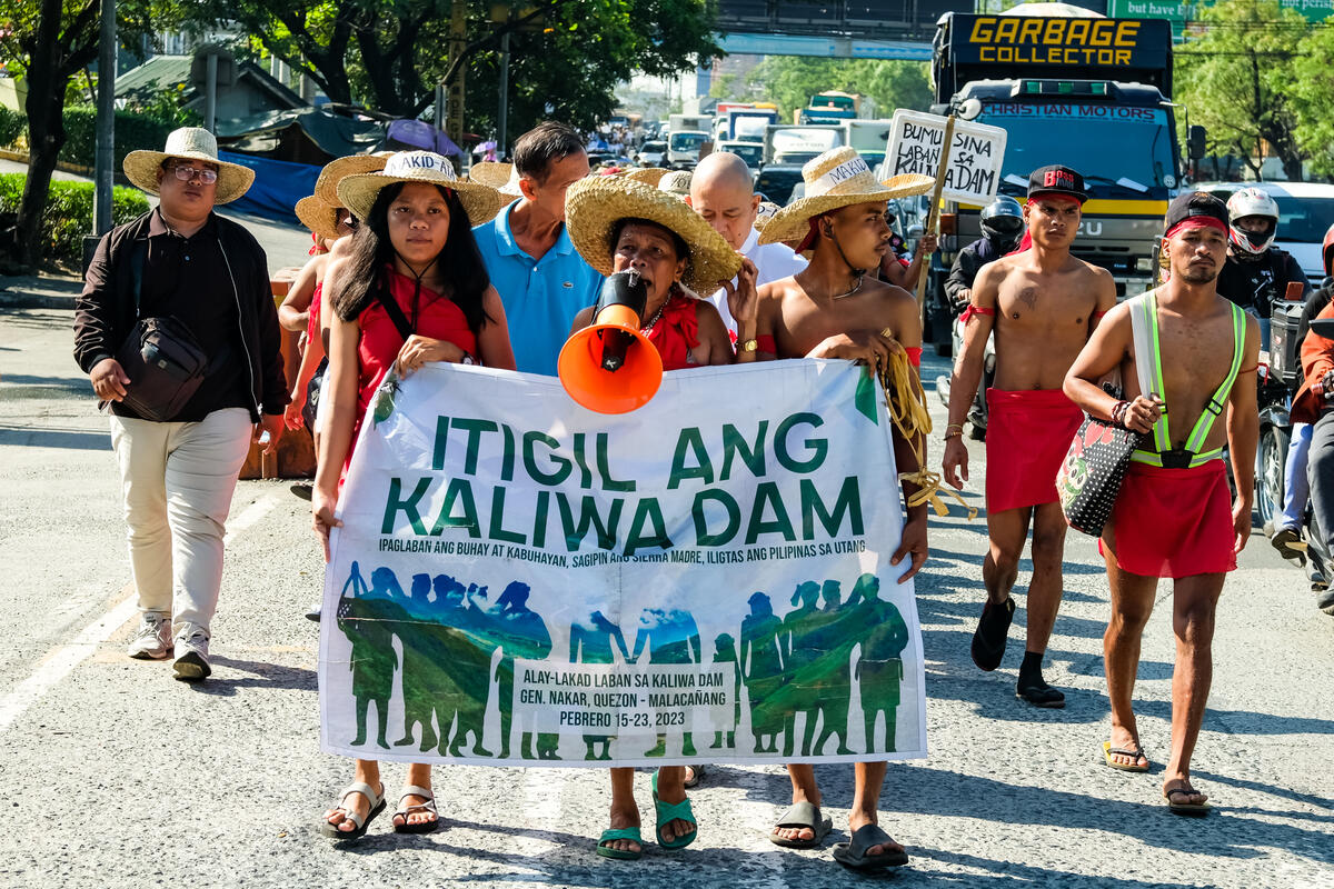 Kaliwa Dam March Protest in the Philippines. © Leo Sabangan / Greenpeace
