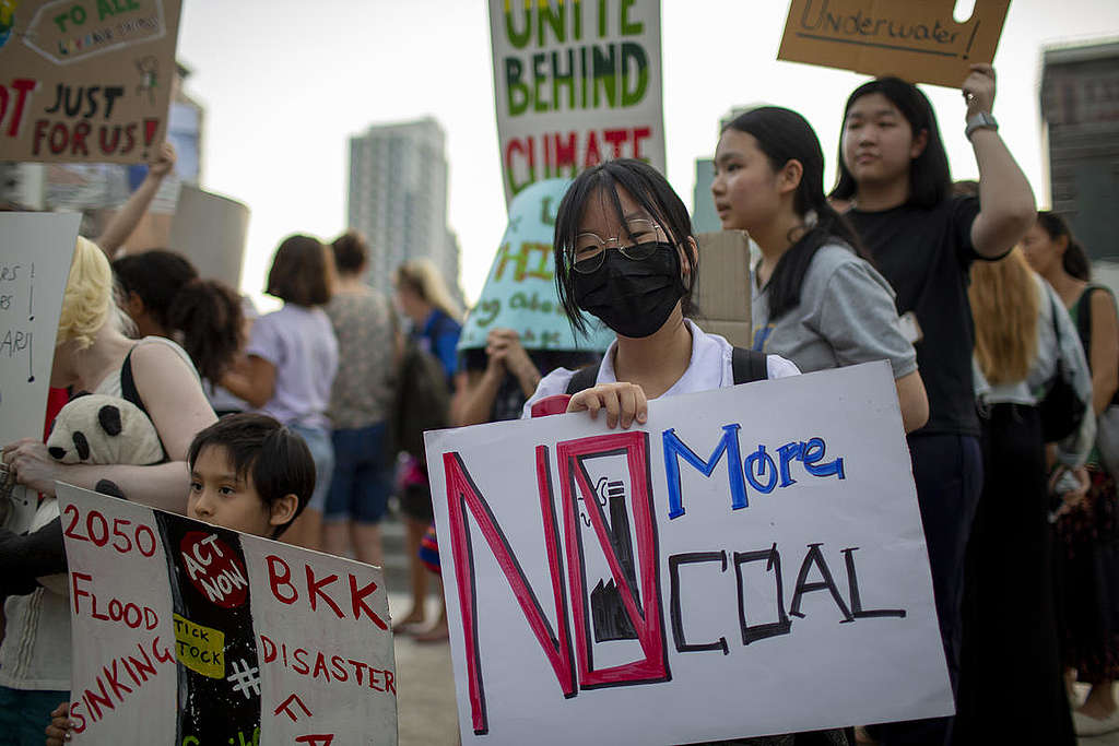Global Climate Strike in Bangkok. © Chanklang Kanthong / Greenpeace