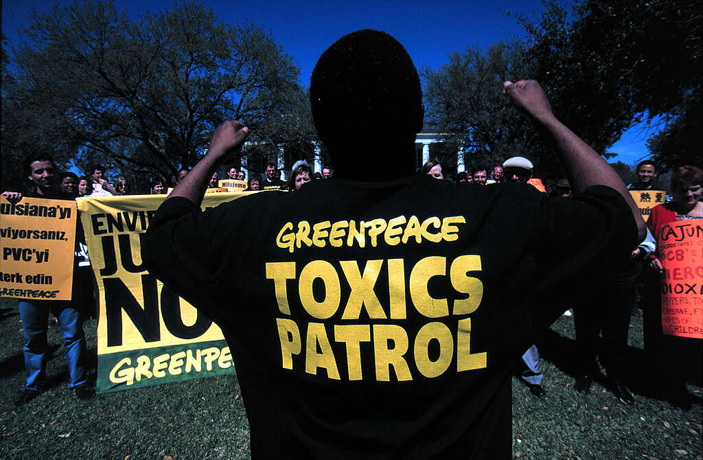 PVC Action in USA Baton Rouge. © Greenpeace / John Novis PVC Action in USA Baton Rouge. © Greenpeace / John Novis