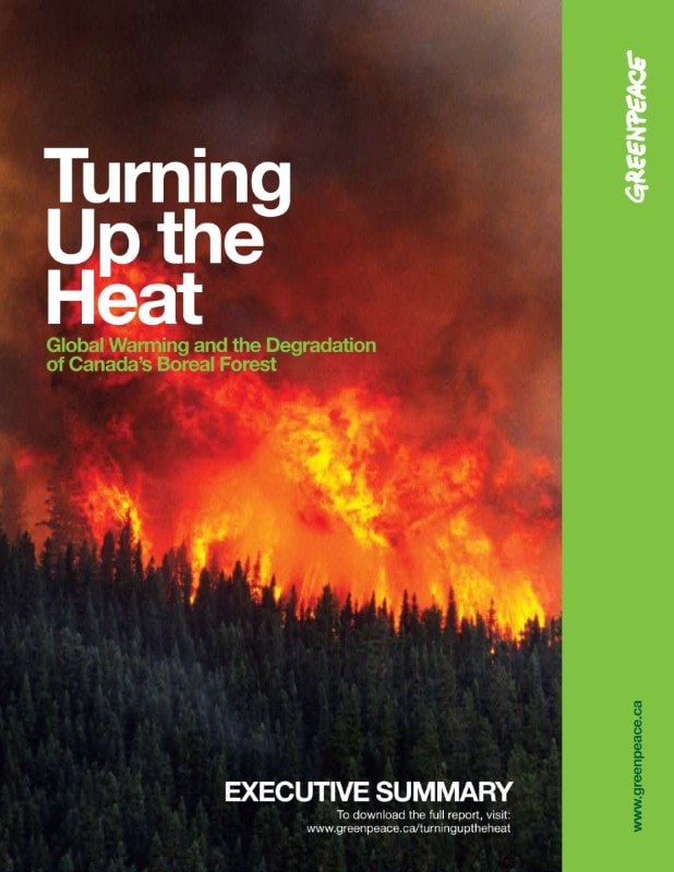 Executive summary – Turning Up the Heat : Global Warming and the Degradation of Canada’s Boreal Forest